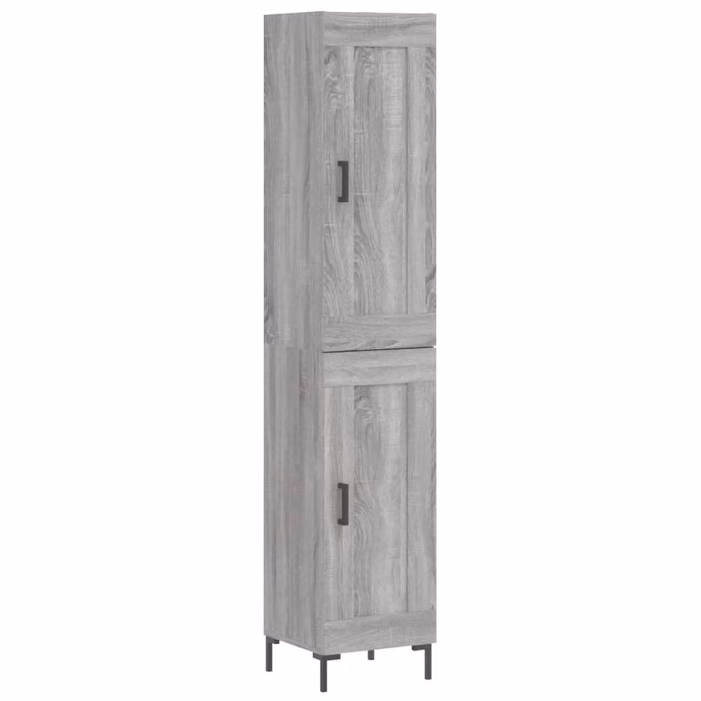 Berkfield Home Sonoma Highboard in Grey, W/D/H: 34.5 x 34 x 180 cm – 3