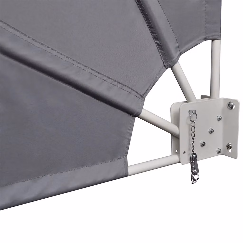 Berkfield Home Collapsible Balcony Side Awning in Grey, W/D/H: 140 x 140 x 140 cm – 3