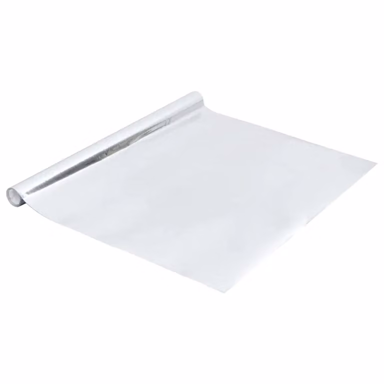 Berkfield Home High Gloss Silver Self-adhesive PVC Furniture Film, W: 90 cm, L: 500 cm