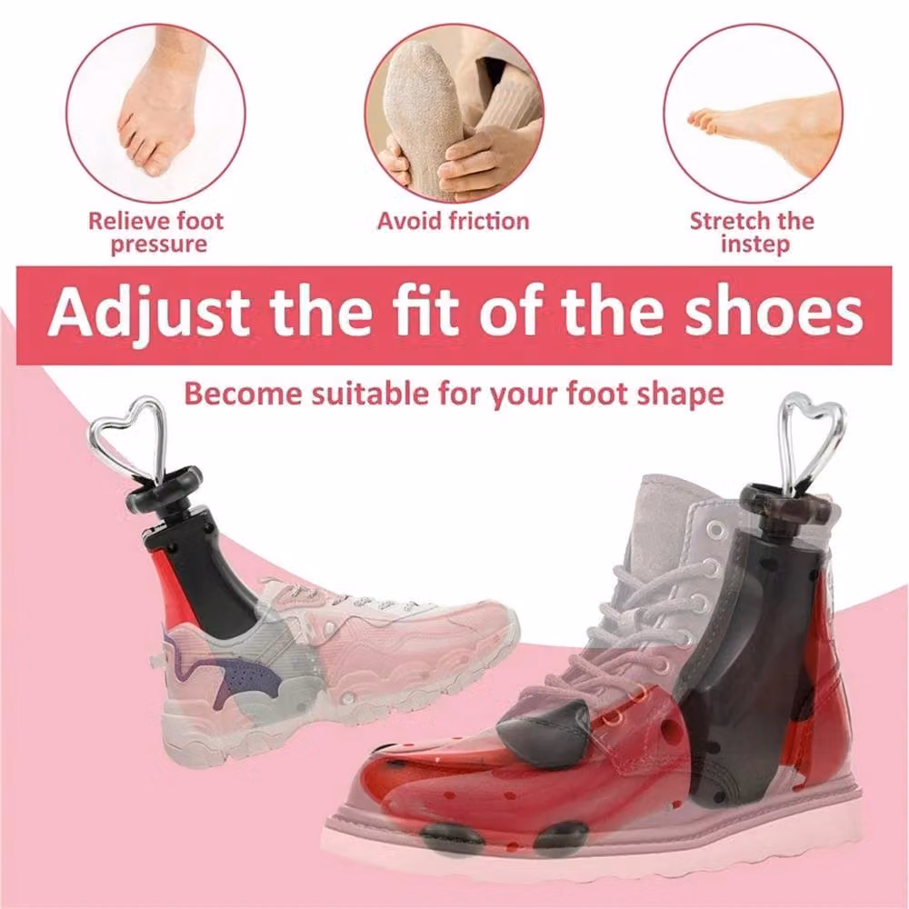 VOGREX Red Adjustable Shoe and Boot Stretcher for Wide Feet, Men and Women – 3