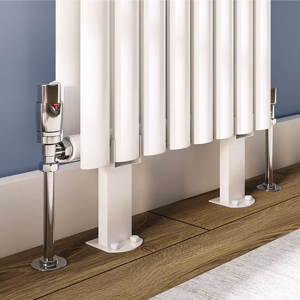Nes Home Designer Angled Radiator Valves in Chrome, W/D/H: 29.2 x 29.7 cm – 2