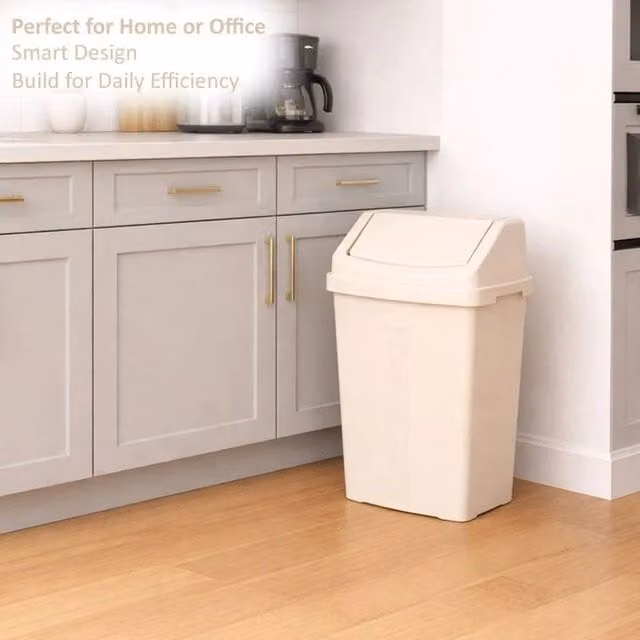 EONLION Beige Plastic Swing Bin, Height: 100 cm