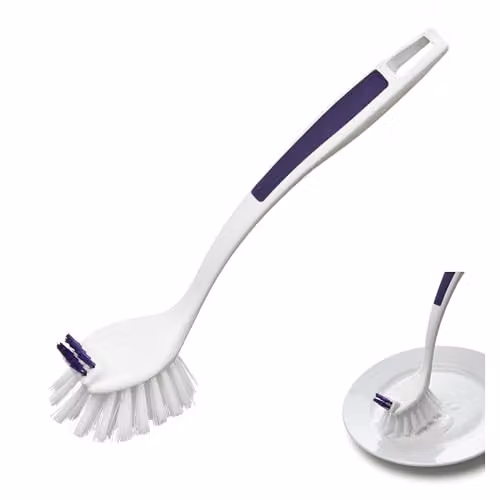 Orsina Soft Grip Dish Brush in Purple and White, W/D/H: 25 x 14 x 1 cm – 1