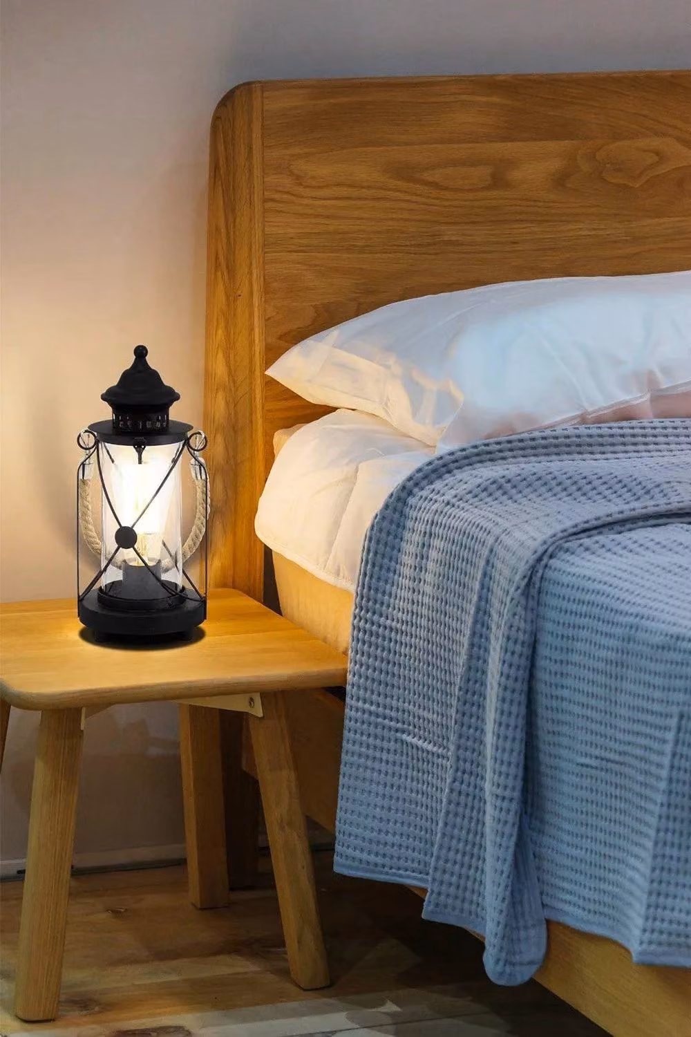 Eglo Bradford Black Metal and Transparent Glass Cylinder Table Lamp – 3