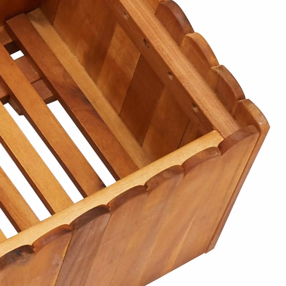Berkfield Home Garden Raised Bed in Brown Solid Acacia Wood, W/D/H: 100 x 30 x 25 cm – 5