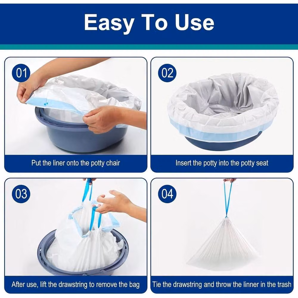 PAWNORA Disposable White Toilet Chair Liners with Odour Control – 2