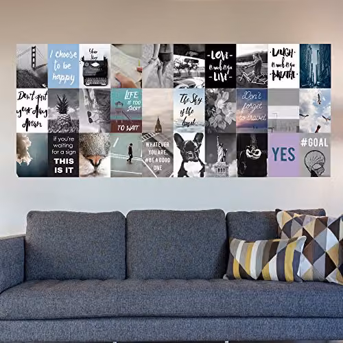 Walplus Travel Collage Mural Removable Self-Adhesive Wall Stickers, Multicolour, Pack of 4 – 4