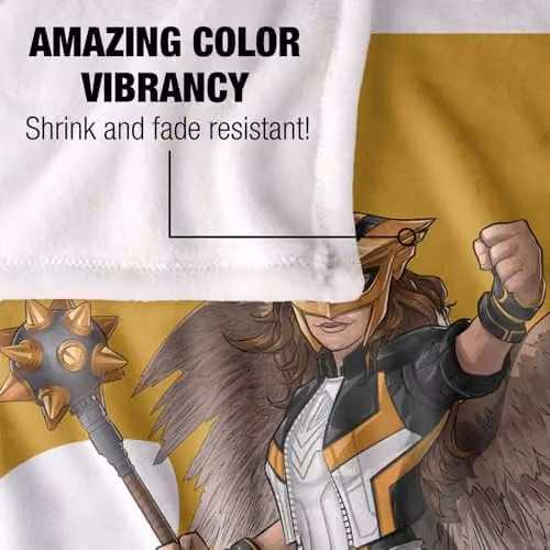 Warner Bros. Superman 2025 Hawkgirl Super Soft Silky Touch Fleece Throw Blanket, Multicolour, W: 152.4 cm x H: 127.0 cm – 3