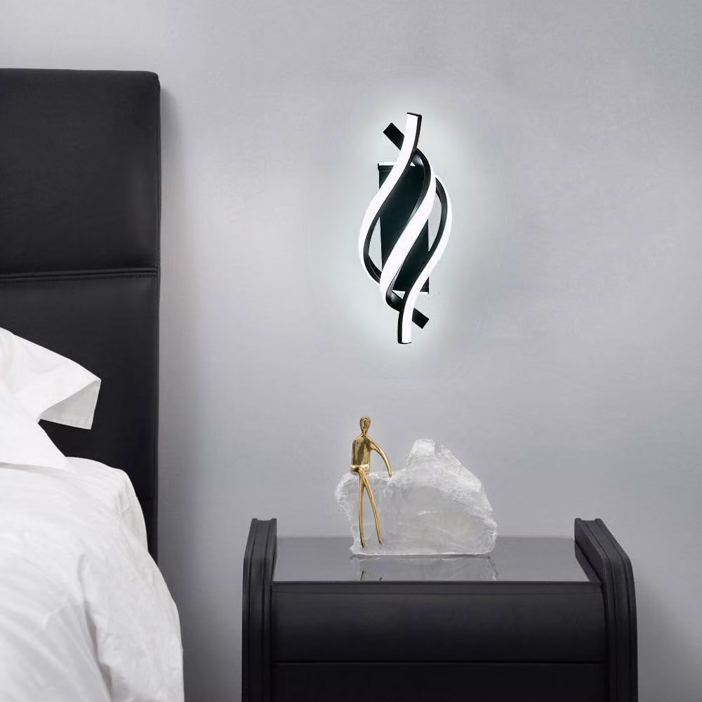 Pheashine Black Spiral LED Wall Light, 22W, 6000K Cool White, Aluminium and Acrylic, Diameter: 36 cm – 3
