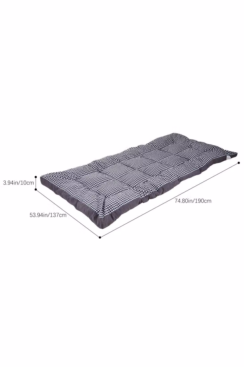 Garden Sanctuary Soft Quilted Mattress Topper in Grey – 3