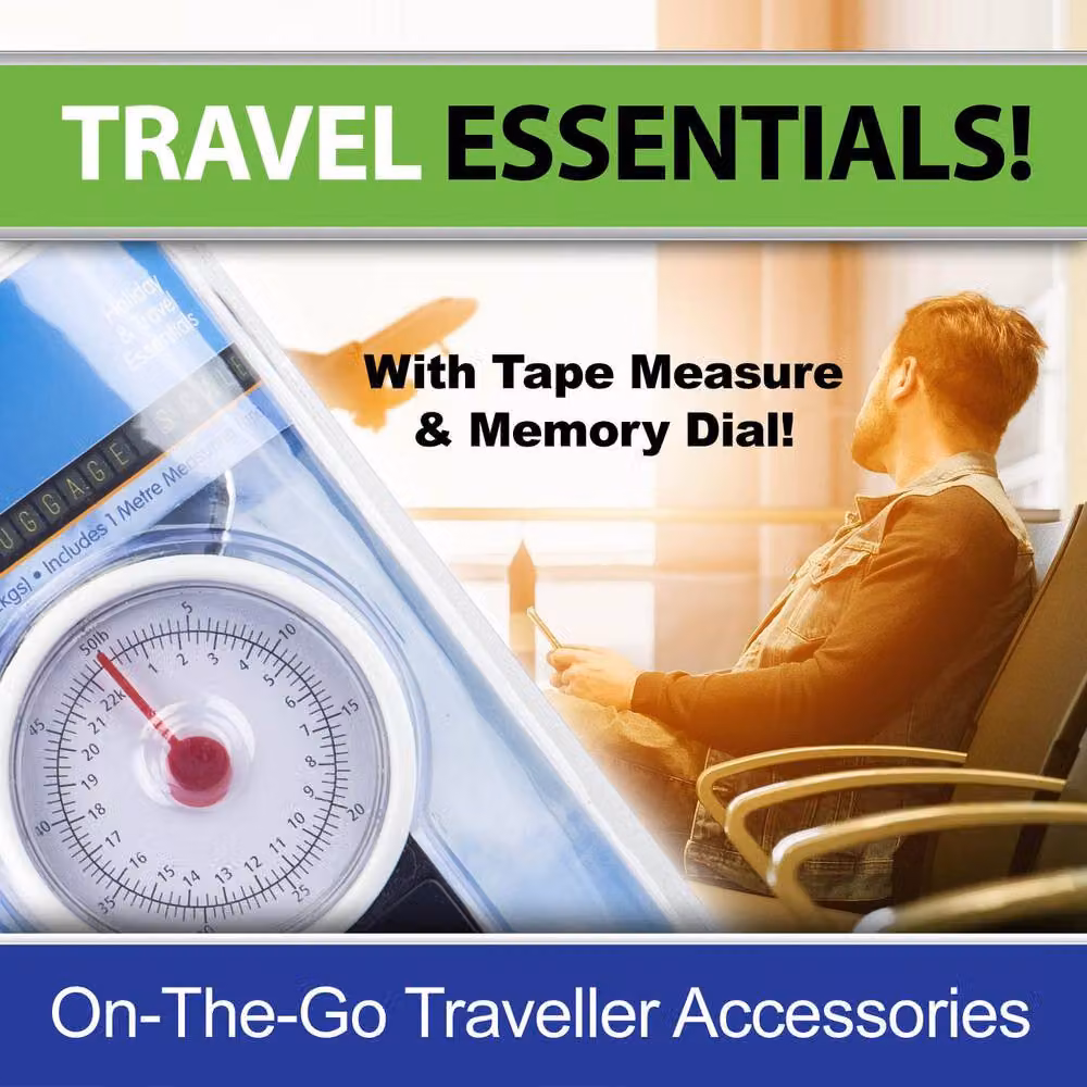 VFM Analogue Portable Luggage Scale with 22kg Weight Limit in White and Multicolour – 2
