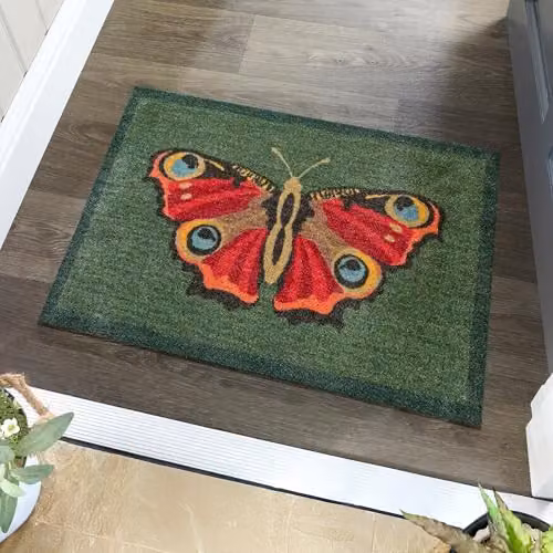 My Mat Butterfly Washable Non-Slip Indoor Mat, Multicolour, W: 50 cm, D: 75 cm – 4