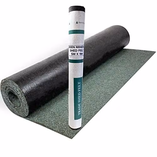 Novecrafto Heavy-Duty Bituminous Mineral Shed Roofing Felt, Green – 1