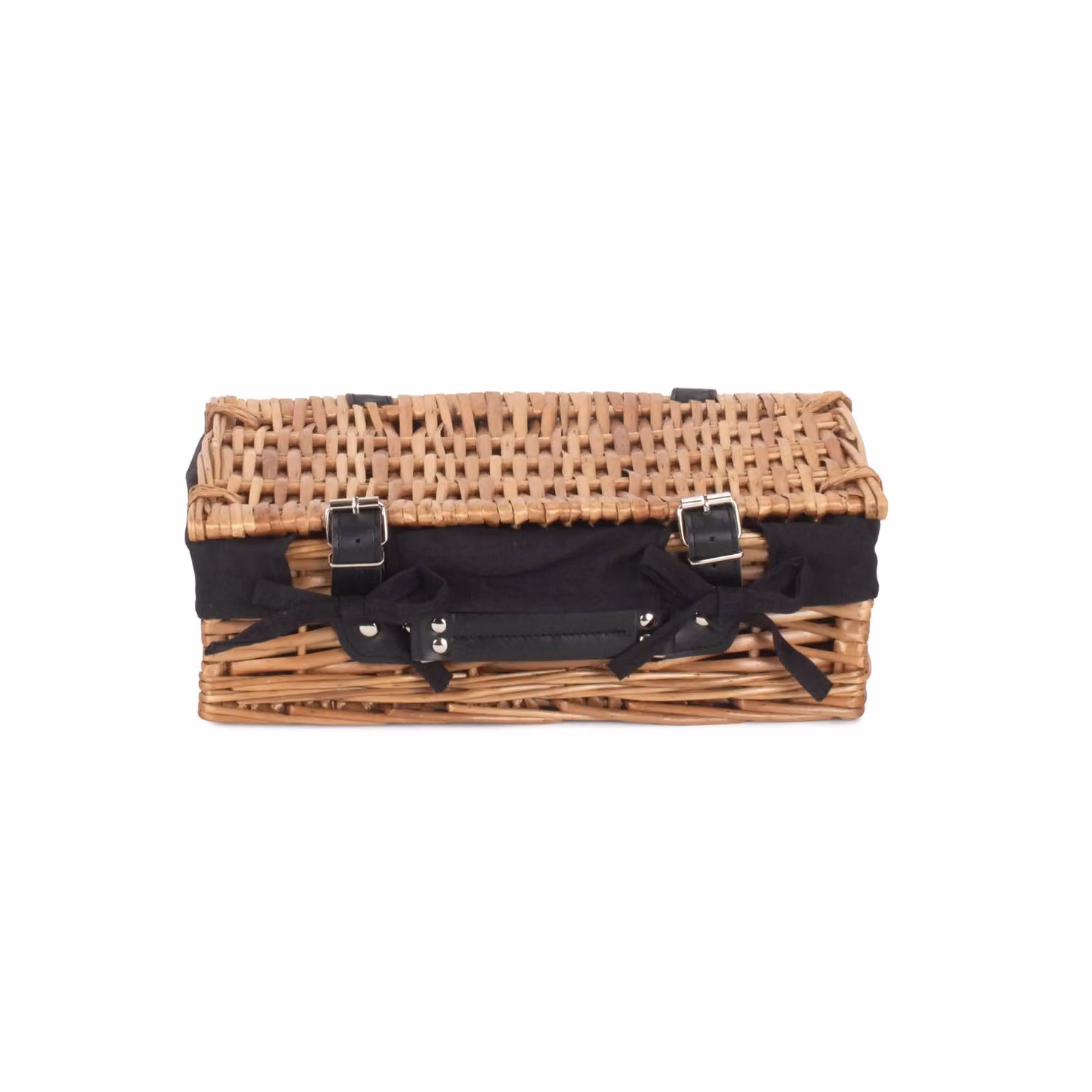 Red Hamper Small Wicker Basket with Black Cotton Lining – 2