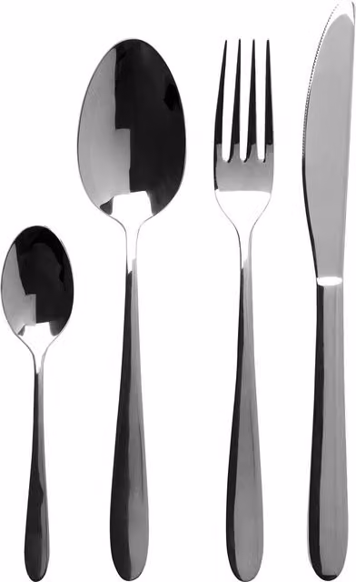 Orsina 16 Piece Polished Silver Stainless Steel Cutlery Set
