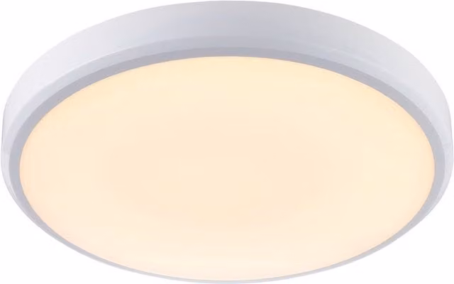 Loops White Round Flush Bathroom Wall or Ceiling LED Light with 15W CCT Module
