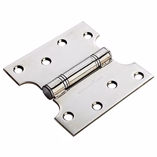 Loops Pair of Bright Stainless Steel Parliament Hinges for Internal Doors, W/D/H: 101.6 x 101.6 x 0.3 cm