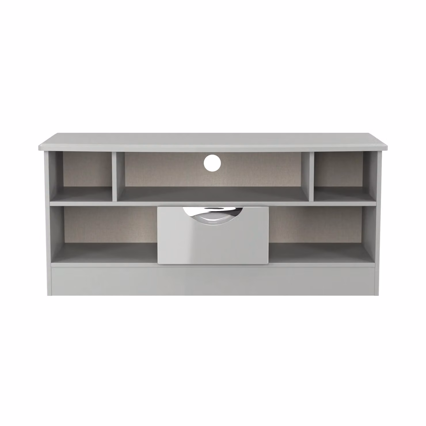 2 U Holborn Ready Assembled Modern 1 Drawer TV and Media Unit in Mid Grey – 2
