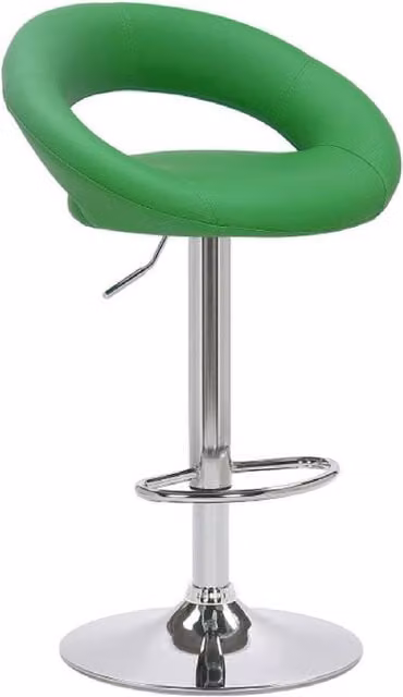netfurniture Serene Green Padded Kitchen Breakfast Bar Stool with Height Adjustment and Swivel Function