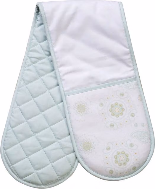 Maison by Premier Paisley Spiral Double Oven Glove, Multicolour and White Cotton