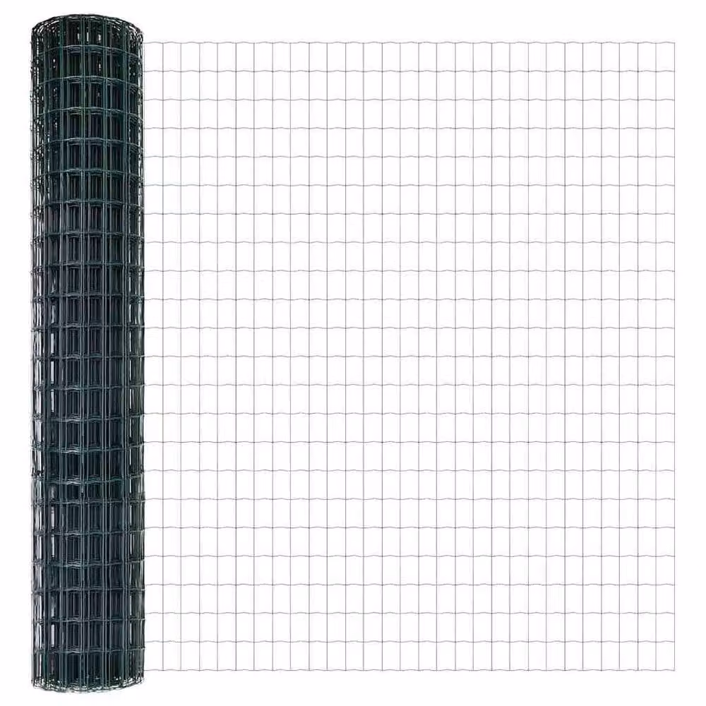 Berkfield Home Euro Fence Green PVC Coated Steel Fencing, H: 150 cm x W: 10 m – 3