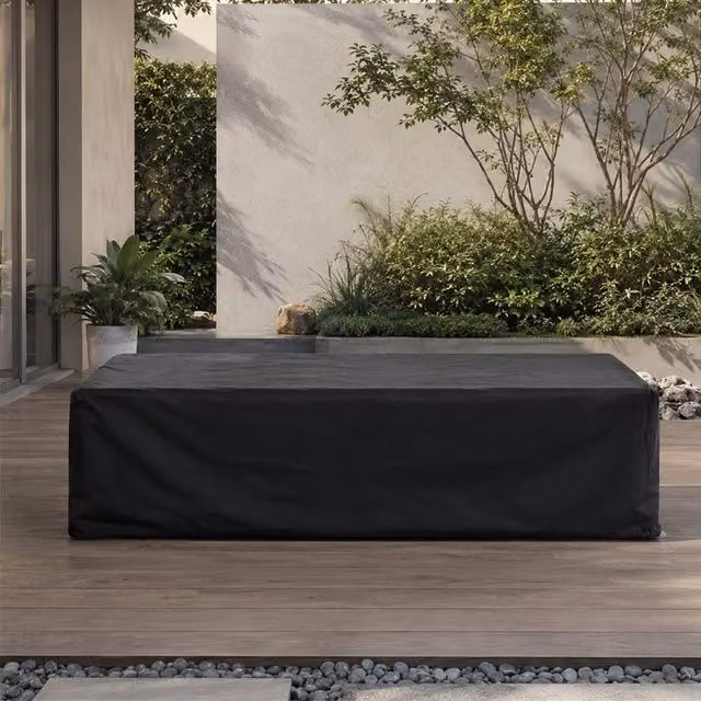 Direct Wicker Heavy Duty Waterproof Garden Furniture Sofa Cover in Black