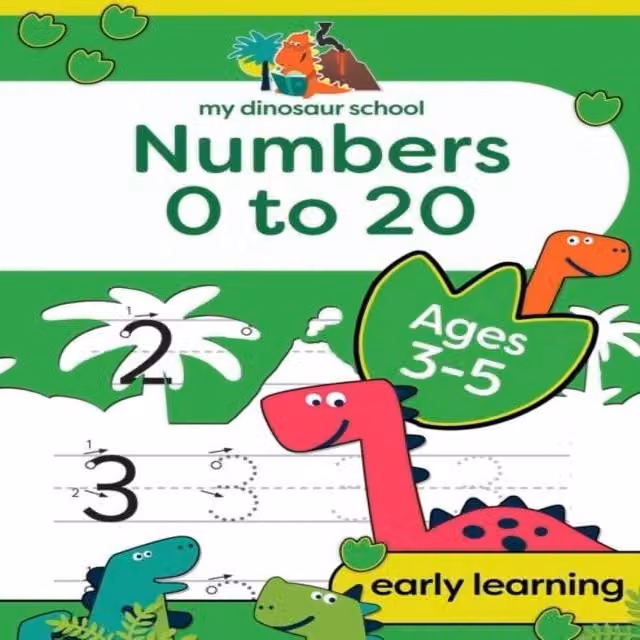 Creative Kids Studio My Dinosaur School Numbers 0-20 Multicolour Educational Penmanship Set for Children Aged 3-5