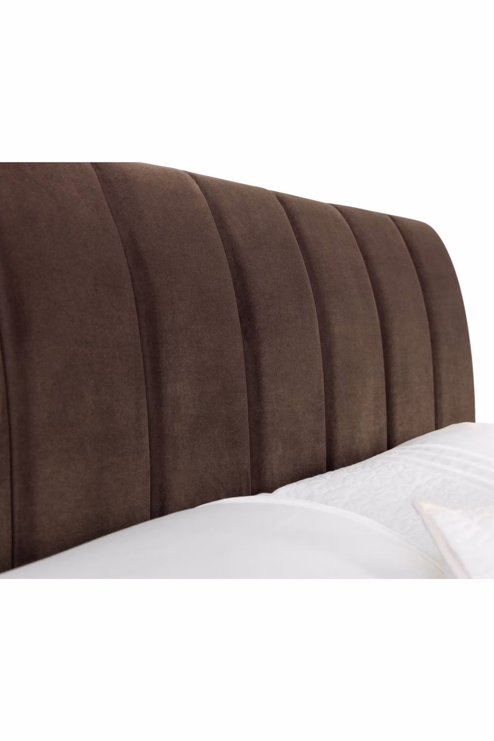 Julian Bowen Deco Art Deco Upholstered Velvet Bed Frame in Brown, Grey or Gold, W/D/H: 180 x 200 cm – 3