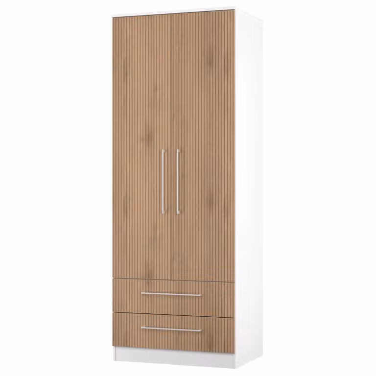 Ready Assembled 2 U Gloucester White 2 Door and 2 Drawer Wardrobe