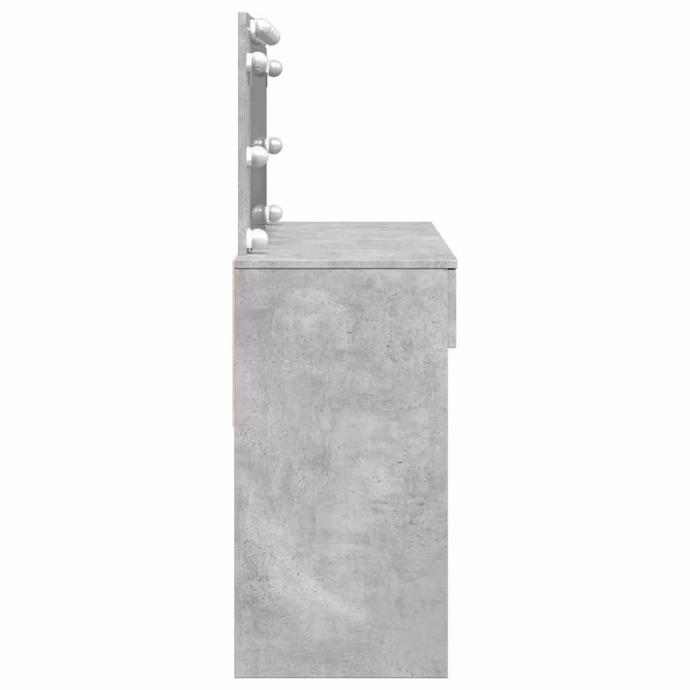 Berkfield Home Modern Dressing Table with Hollywood LED in Concrete Grey, W/D/H: 100 x 40 x 120 cm – 4