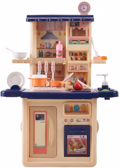 Kidkid Role Play Cooking Playset with Lights and Sounds in Blue and Multicolour