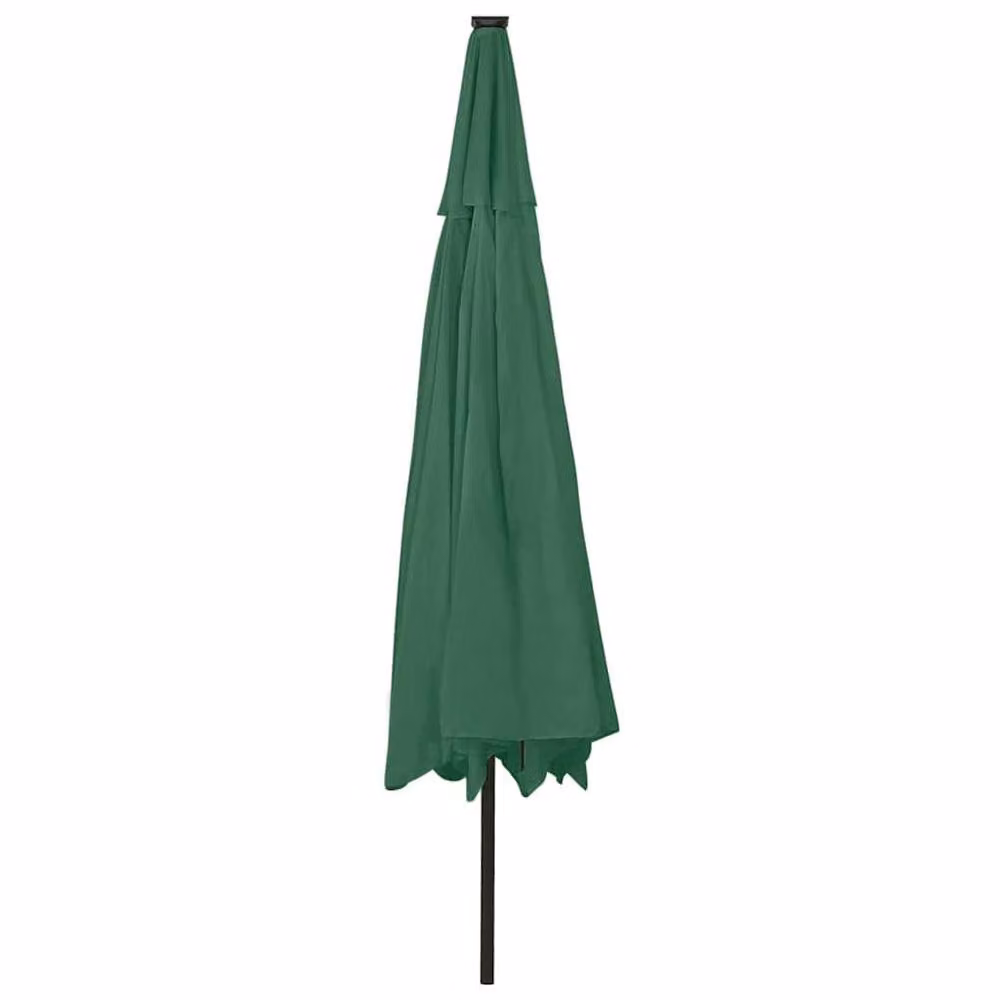Berkfield Home Sturdy Garden Parasol with LED Lights, Green, Diameter: 400 cm – 3
