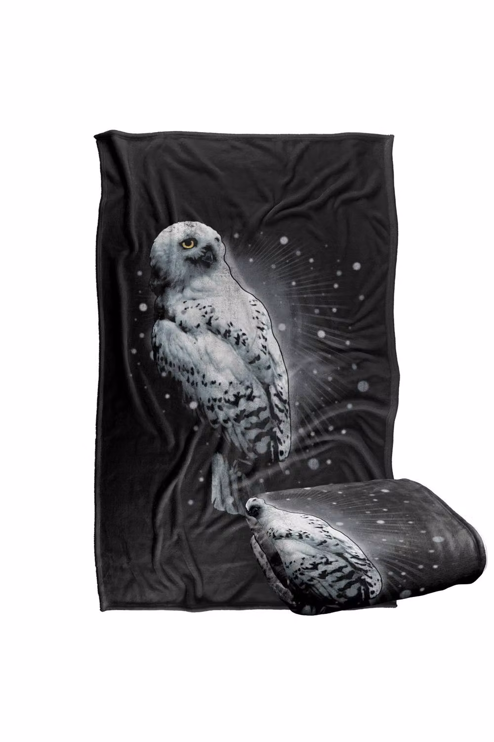 Warner Bros. Harry Potter Hedwig Snow Super Soft Silky Touch Fleece Throw Blanket, White and Multicolour – 7