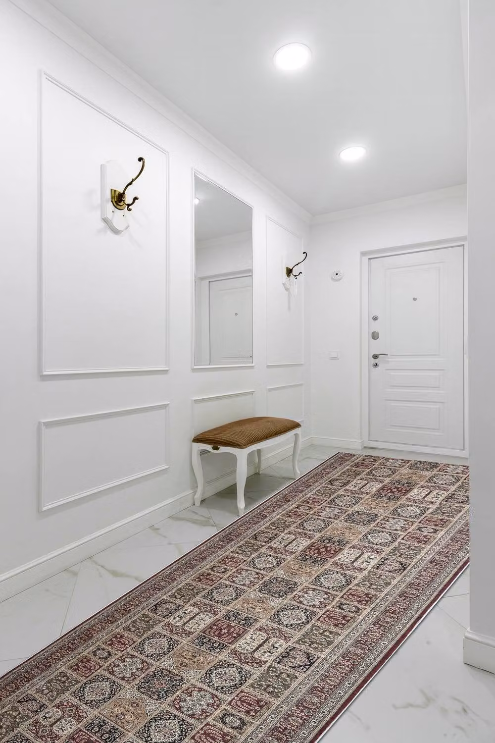 RugsX Anti-Slip Lotus Oriental Runner in Beige and Multicolour, W: 120 cm, L: 270 cm – 3