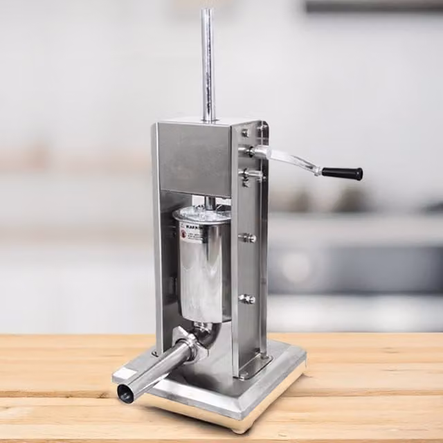 Kukoo 5 Litre Stainless Steel Sausage Stuffer - Silver