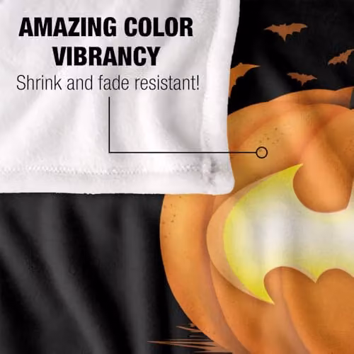 LOGOVISION Batman Halloween Jack O Lantern Multicolour Super Soft Fleece Throw Blanket – 3