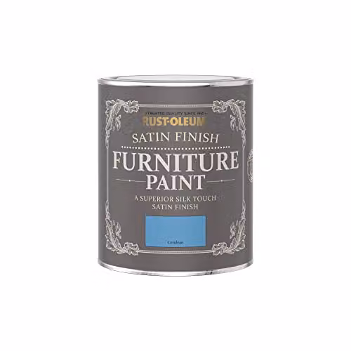 Rust-Oleum Satin Blue Water-Based Furniture and Skirting Board Paint, 750ml – 3