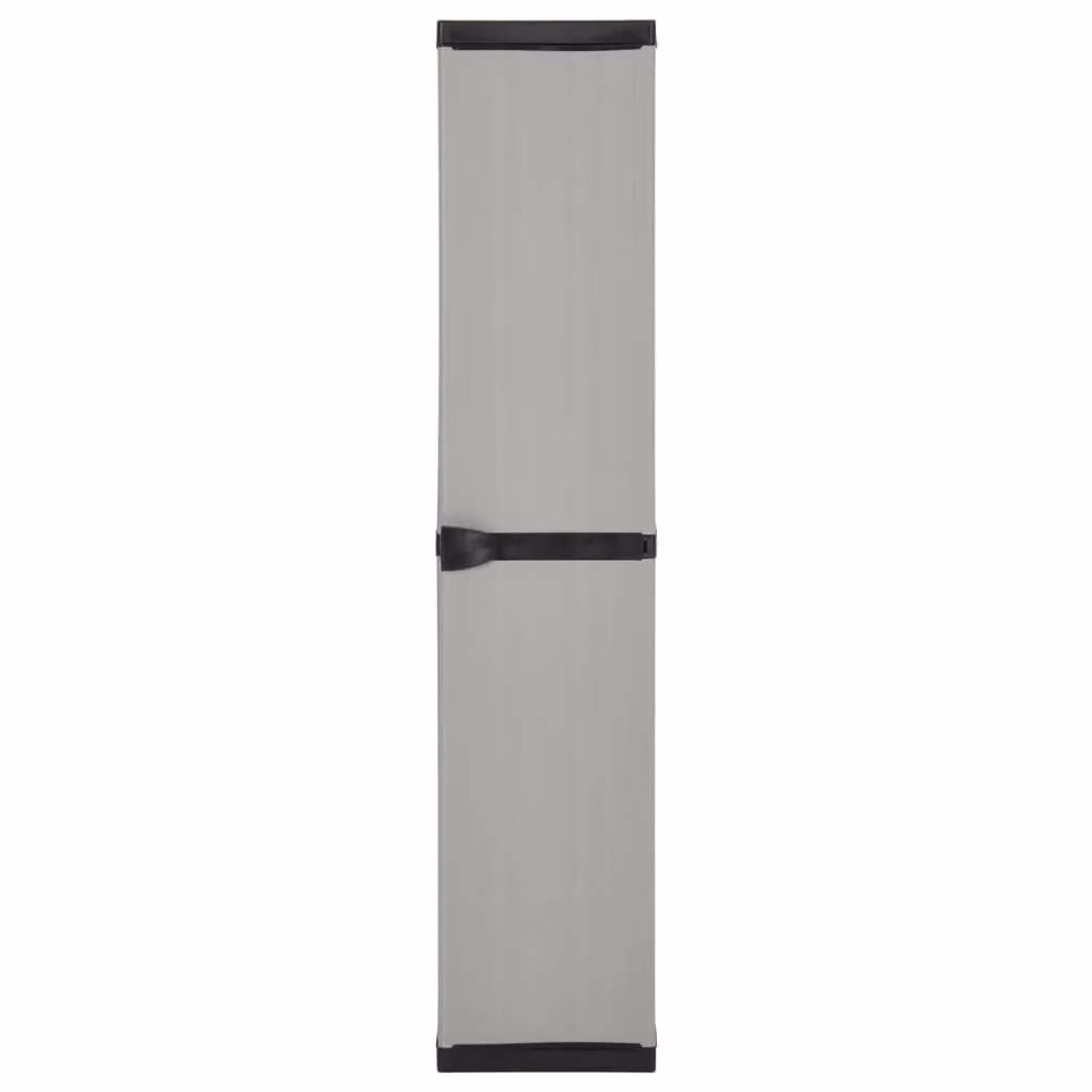 Berkfield Home Garden Storage Cabinet with 3 Shelves in Grey and Black, W/D/H: 34 x 40 x 168 cm – 2
