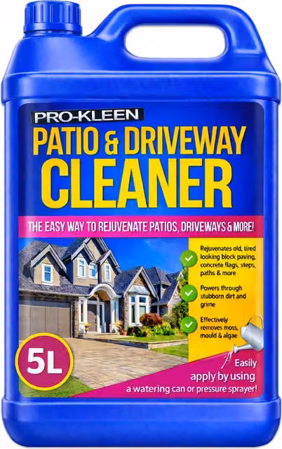 Pro-Kleen Patio and Driveway Cleaner, Transparent and Blue, 5 l