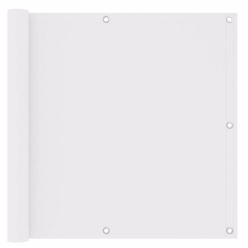 Berkfield Home Modern Balcony Screen in White, W: 90 cm, W: 400 cm
