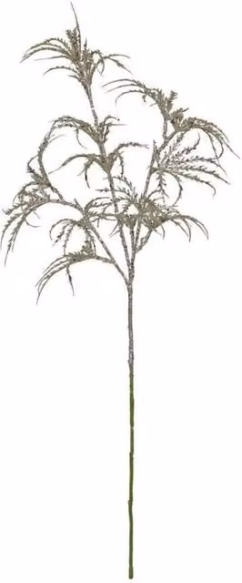 KDMD Champagne Glitter Aralia Leaf Stem, 2 Pack, Gold