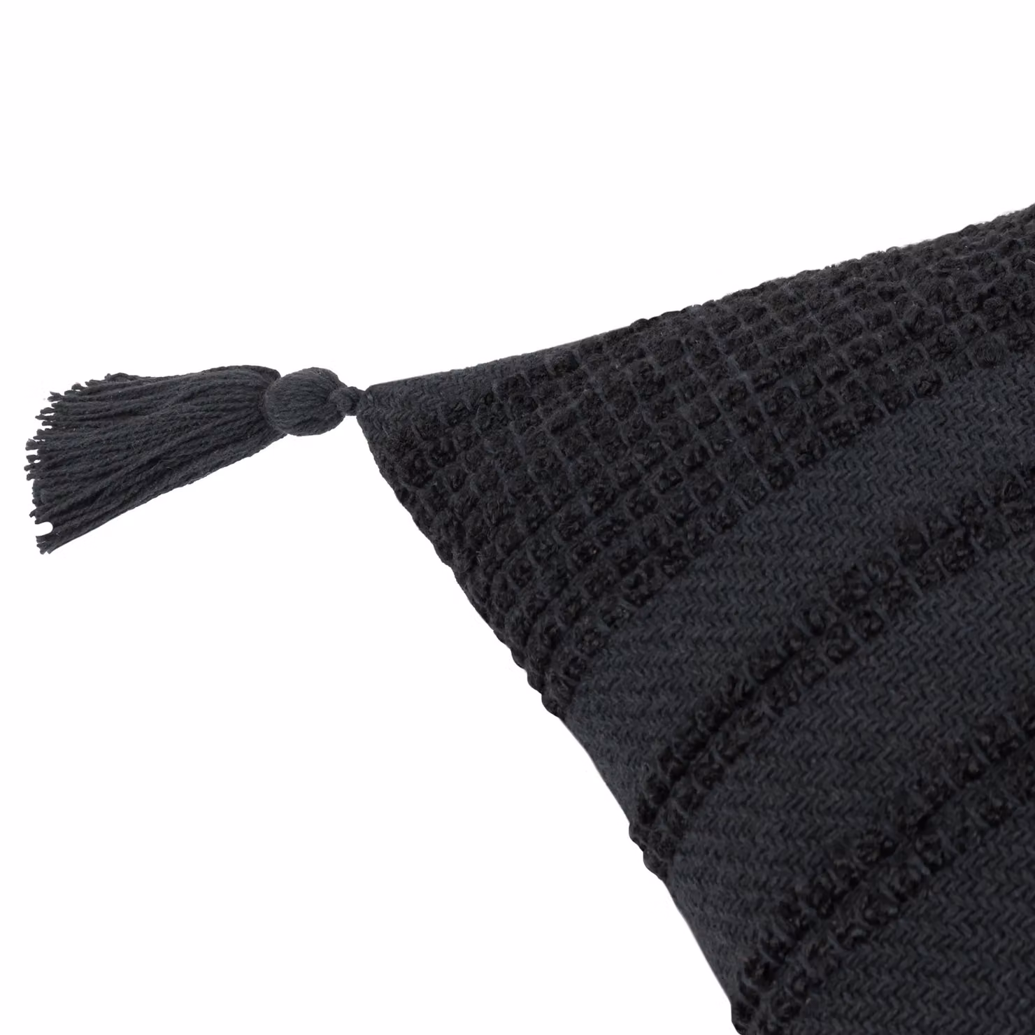 Riva Home Plain Square Polyester Filled Cushion in Black, W/D/H: 45 x 45 x 45 cm – 5