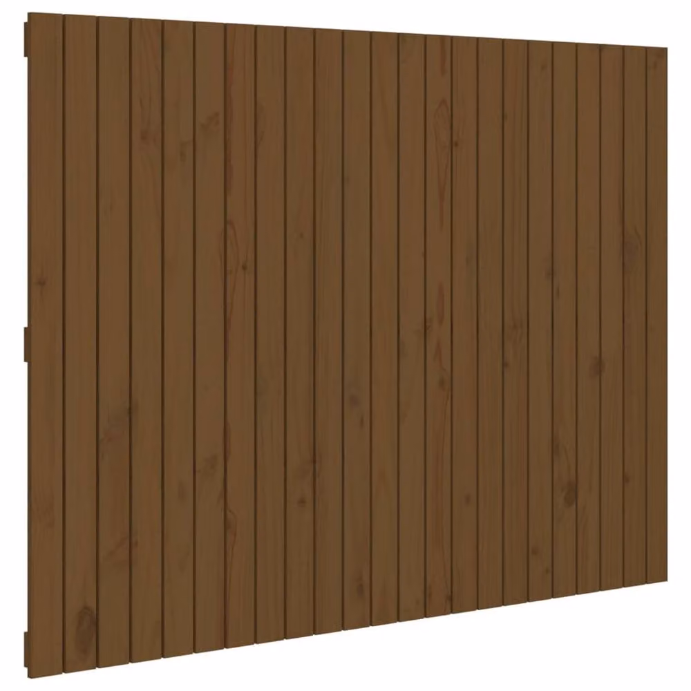 Berkfield Home Solid Wood Pine Wall Headboard in Honey Brown, W: 146.5 cm, D: 3 cm, H: 110 cm – 2