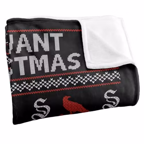 LOGOVISION The Vampire Diaries All I Want For Christmas Is Damon Salvatore Super Soft Silky Touch Fleece Throw Blanket, Multicolour, W: 152 cm, D: 127 cm – 2