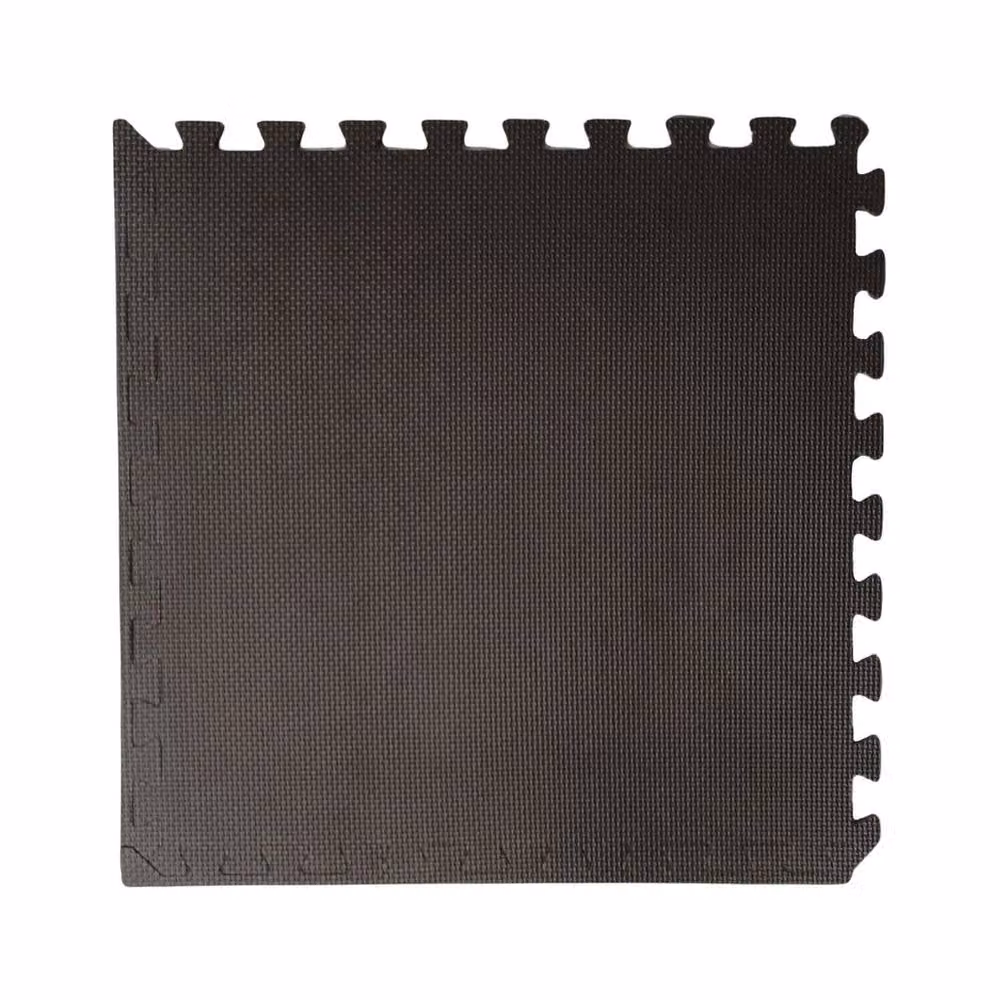 NESTLUNE 4-Piece EVA Foam Floor Mats for Gyms, Black, W/D/H: 60 x 60 cm per mat – 4