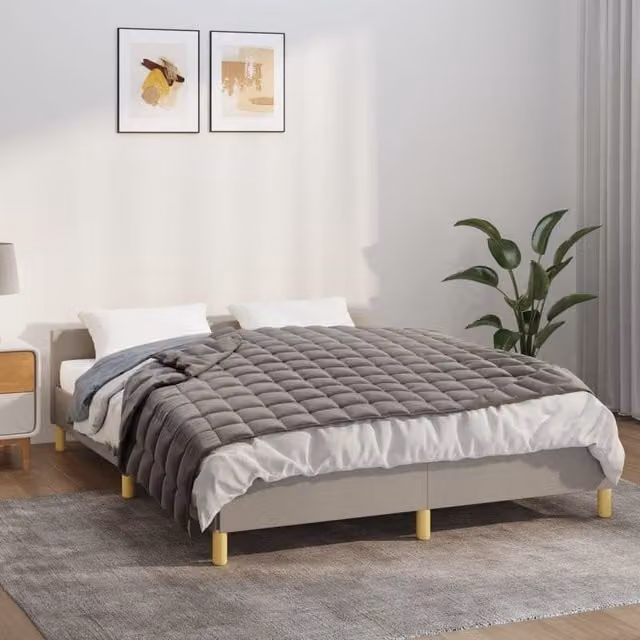 Berkfield Home Grey Weighted Blanket, W: 152 cm, D: 203 cm, 7 kg – 1