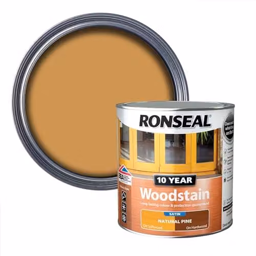 Ronseal 10 Year Woodstain Natural Pine, Brown, 0.75 l