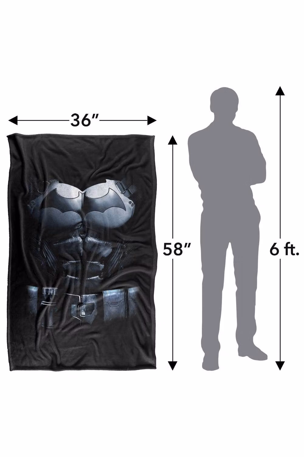 LOGOVISION Batman Arkham Origins Character Uniform Super Soft Fleece Throw Blanket, Multicolour, W: 127 cm x D: 152.4 cm x H: 152.4 cm – 8
