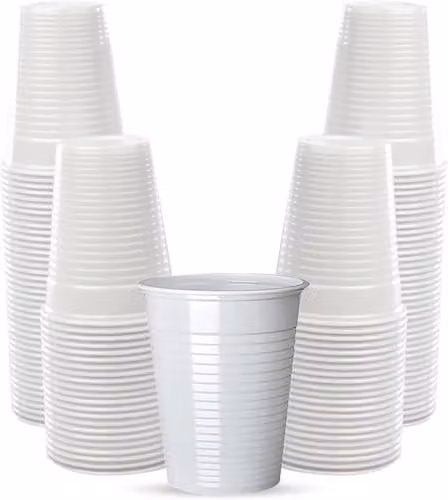ECONX White Disposable Plastic Tumbler Cups, 200ml, 1000 Pack – 1