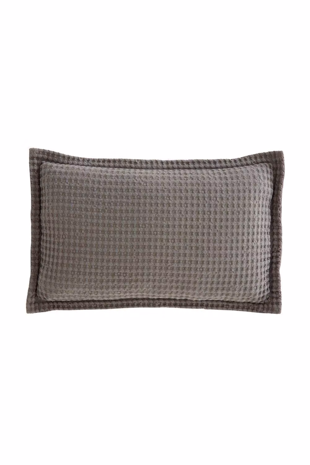 Pineapple Elephant Jaipur Chunky Waffle Cotton Cushion in Grey, W: 50 cm, H: 30 cm – 2